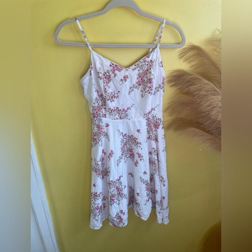 Old Navy White and Pink Blossom Blouse